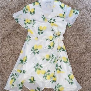 Lemon Wrap Dress Lush